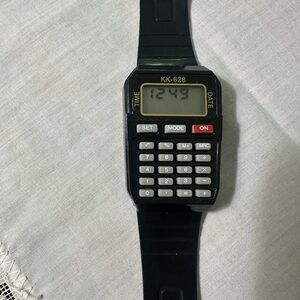 Vintage RETRO Calculator Watch KK-628 | Digital | Works | New Battery